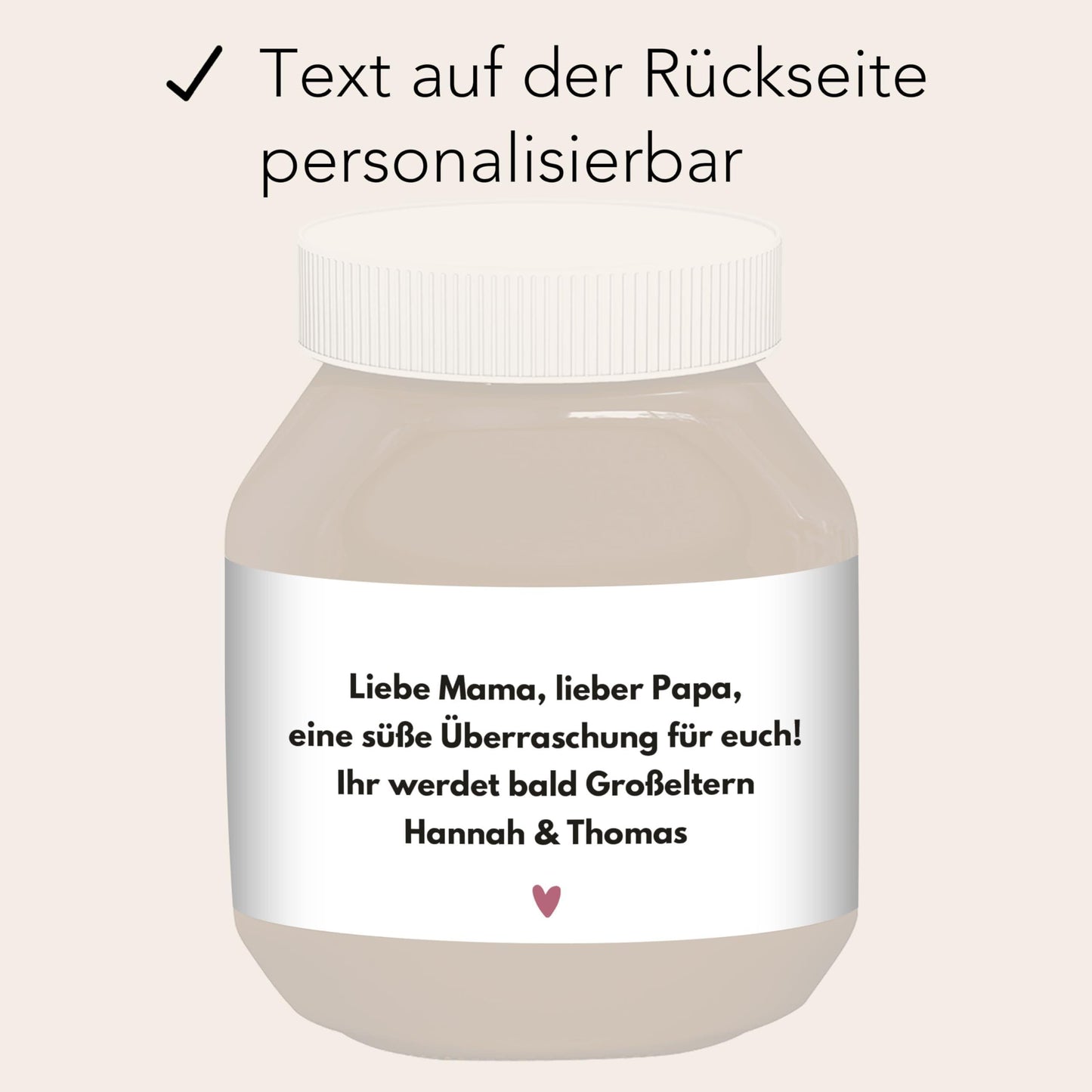 Ihr werdet Oma und Opa Etiketten personalisiert zum Schwangerschaft verkünden Großeltern Schokoaufstrich Etiketten Aufkleber | 2 Stück