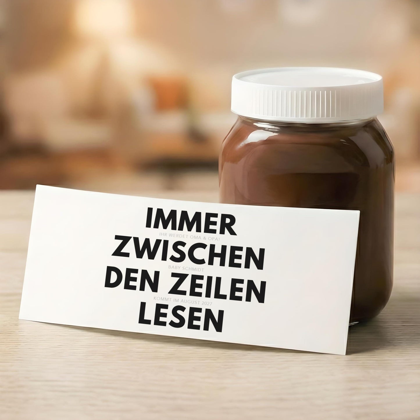 Ihr werdet Oma und Opa Etiketten personalisiert zum Schwangerschaft verkünden Großeltern Schokoaufstrich Etiketten Aufkleber | 2 Stück