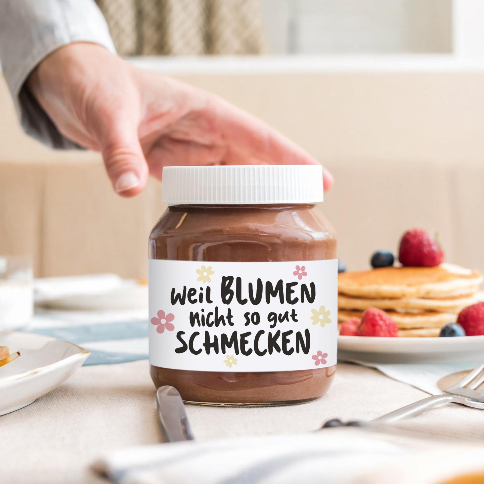Geburtstagsgeschenk für Frauen personalisiert Schokoaufstrich Etiketten Aufkleber für z.B. Glas Nutella Geburtstag Geschenk | 2 Stück