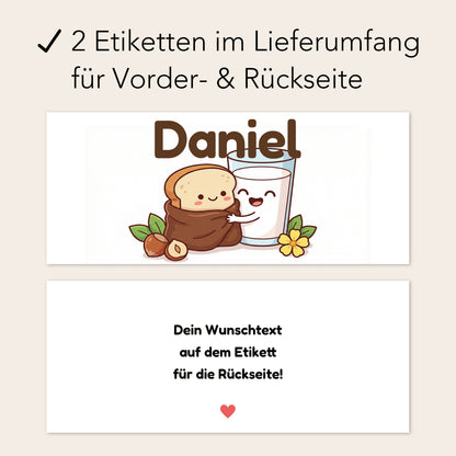 Aufkleber Schokoaufstrich Namen