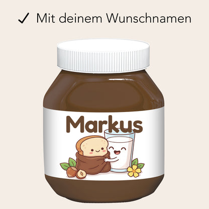 Aufkleber Schokoaufstrich Namen