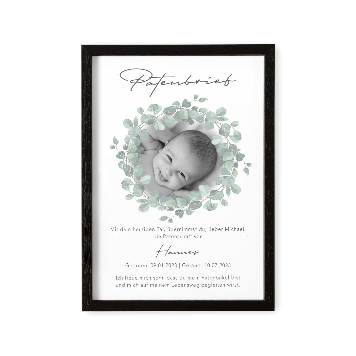 Patenbrief Taufpaten Patenurkunde Foto Geschenk