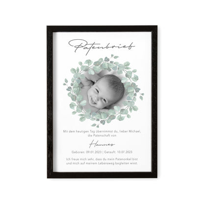 Patenbrief Taufpaten Patenurkunde Foto Geschenk