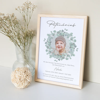 Patenbrief Taufpaten Patenurkunde Foto Geschenk