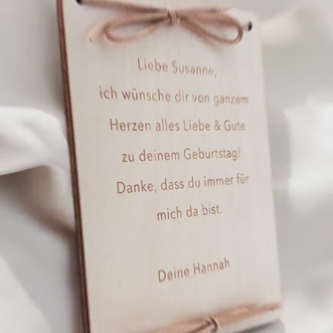 Schonend Behandeln 90. Geburtstag Geldgeschenk personalisiert Geldverpackung Verpackung Geld Geburtstagsgeschenk Geschenkkarte Holz 12x17 cm
