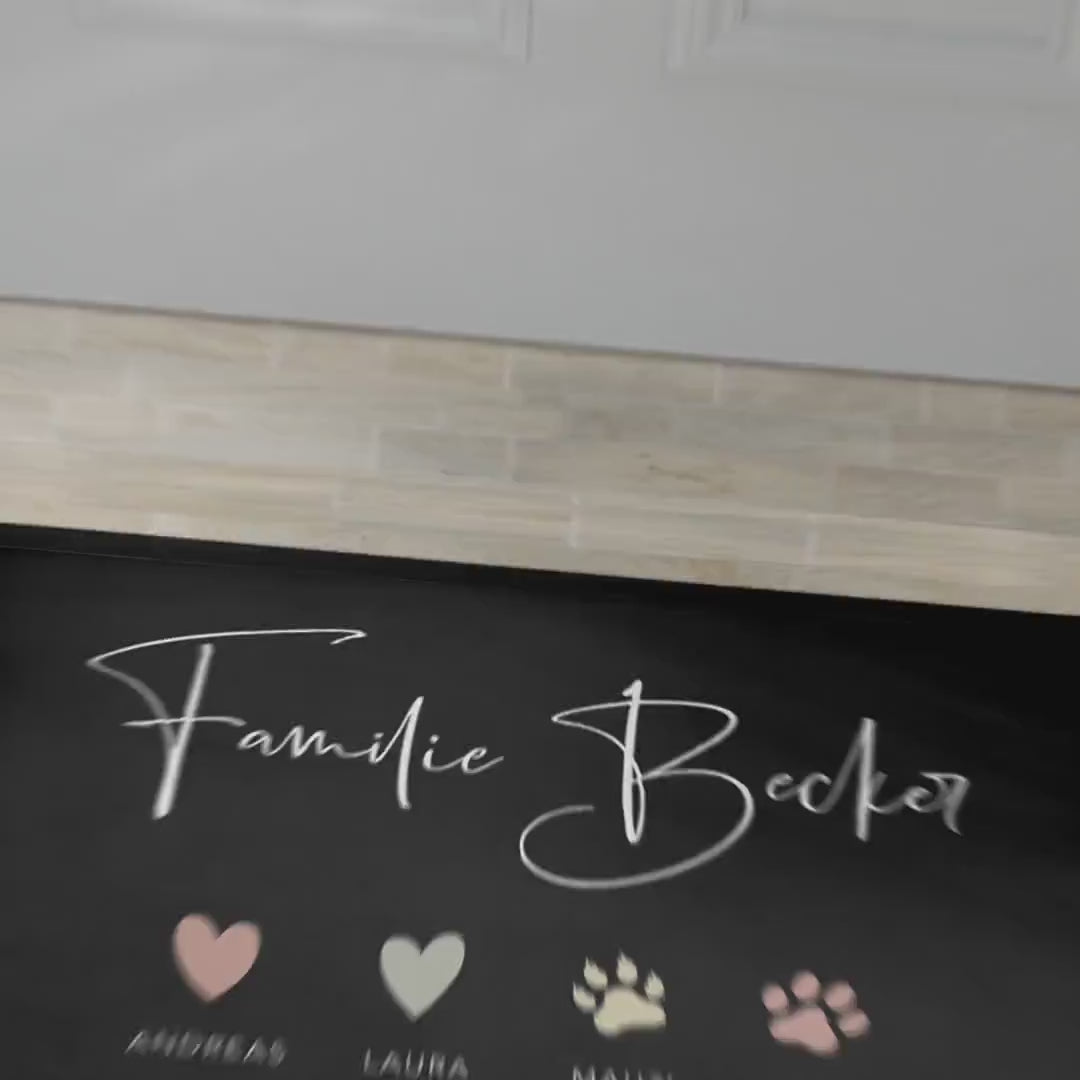Fußmatte personalisiert Familie Einzugsgeschenk Wohnung Einweihungsgeschenk Geschenk zum Einzug ins Haus Schmutzfangmatte für Innen 60x40 cm