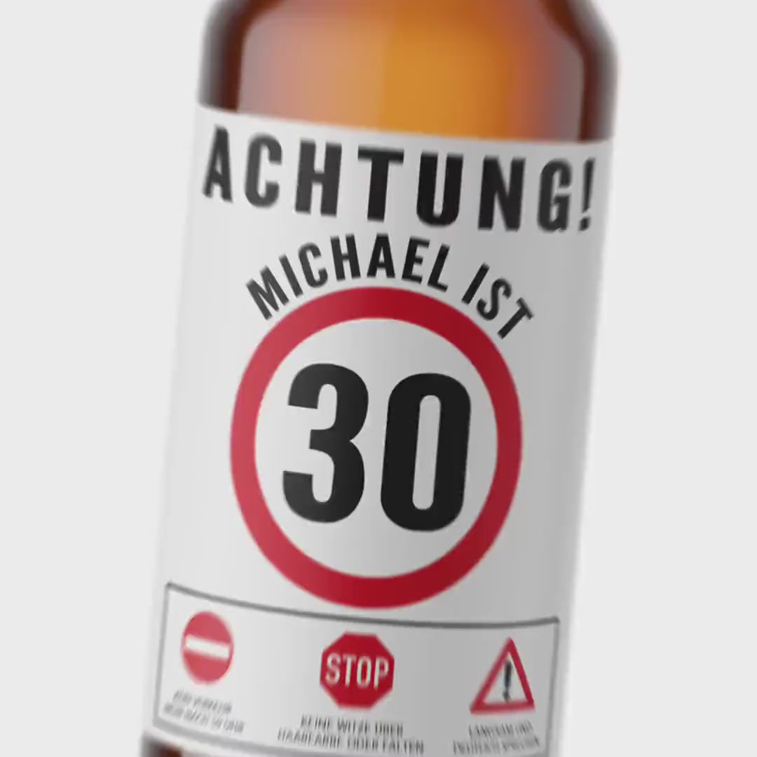 Bier Geschenk Mann 30. Geburtstag Bieretiketten personalisiert Männergeschenk Geburtstagsgeschenk Bierflaschen Etiketten 6 Stück | 9x9 cm