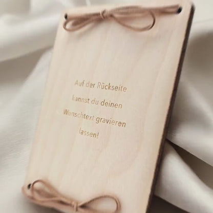 Geldgeschenk Geburtstag Ein paar Mäuse für dich personalisierte Geld Verpackung Geburtstagsgeschenk Geschenkkarte aus Holz 12x17 cm