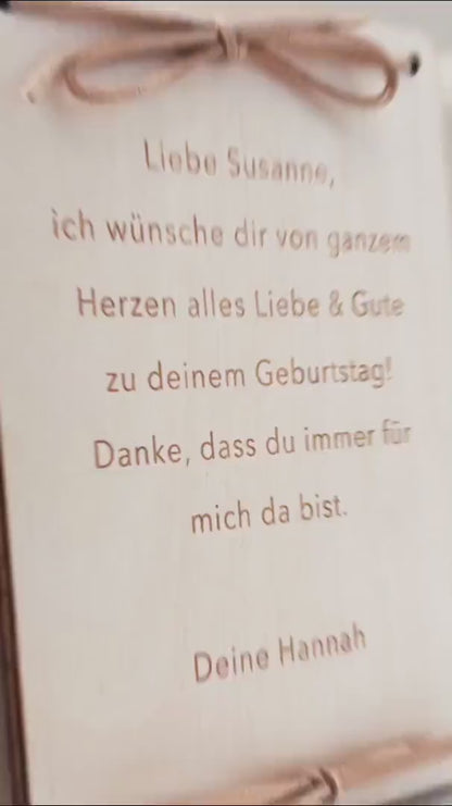 Schonend Behandeln 30. Geburtstag Geldgeschenk personalisiert Geldverpackung Verpackung Geld Geburtstagsgeschenk Geschenkkarte Holz 12x17 cm