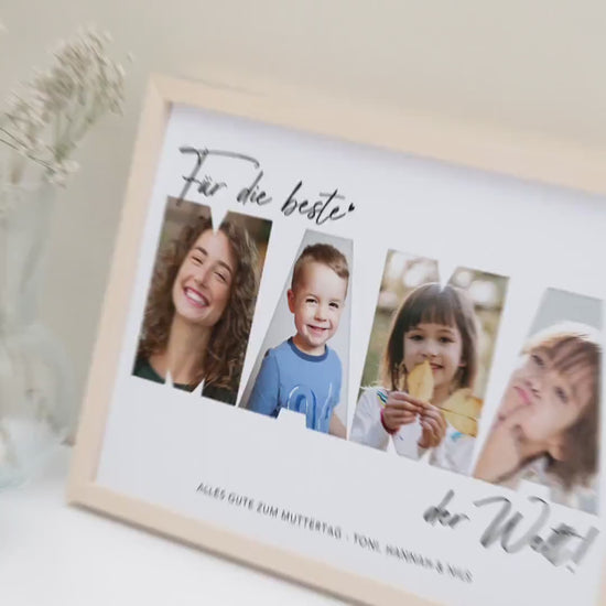 Mama Geschenk Geburtstag Muttertagsgeschenk personalisiert Fotocollage Geburtstagsgeschenk Mutter Fotogeschenk Muttertag (mit & ohne Rahmen)