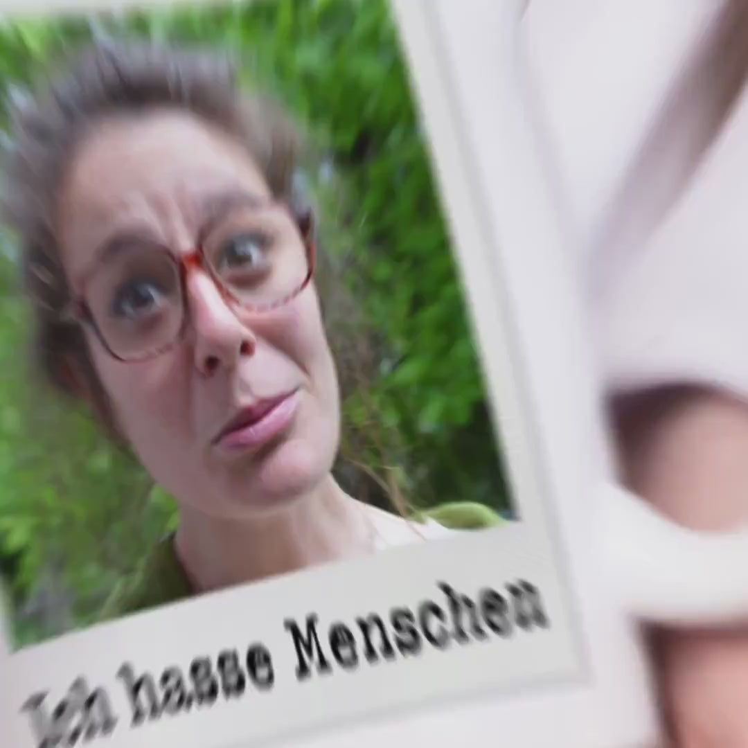 Ich hasse Menschen Tasse personalisiert mit Foto Lustige Fototasse mit Spruch Kaffeetasse Geschenk