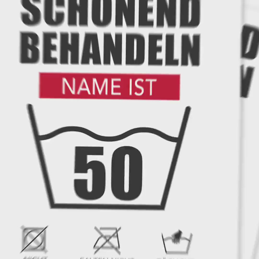 Schonend Behandeln 50. Geburtstag personalisierte Flaschenetiketten Geschenk Geburtstag Weinetiketten selbstklebend 2 Stück | 10x12 cm