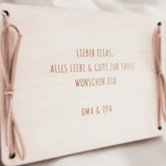 Taufgeschenk Geld Taufe personalisierte Geldgeschenk Verpackung Geschenk Taufkarte Geschenkkarte aus Holz 12x17 cm