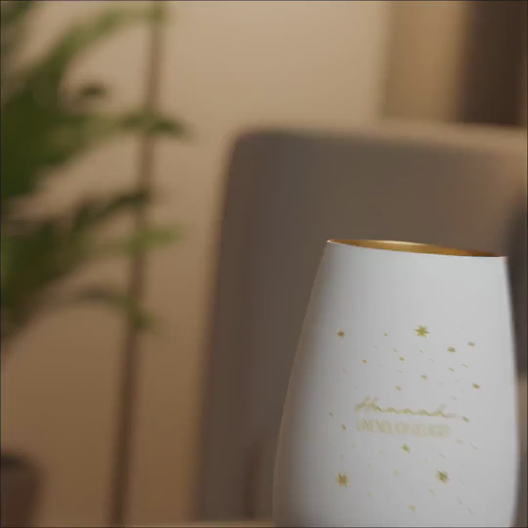 Sternenkind Andenken Trauergeschenk personalisiertes Windlicht Trauerlicht Trauer Geschenk Trauerkerze Gedenkkerze (Weiß)