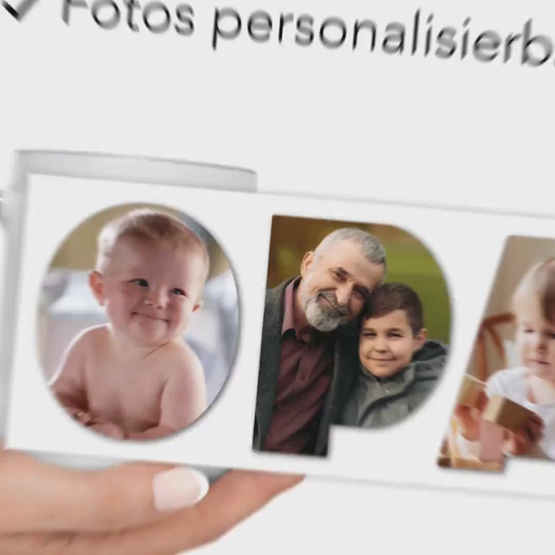 Opa Geschenk Tasse personalisierte Tasse mit Fotos Fotogeschenk für Großvater Geschenk Vatertag Kaffeetasse aus Keramik 330 ml