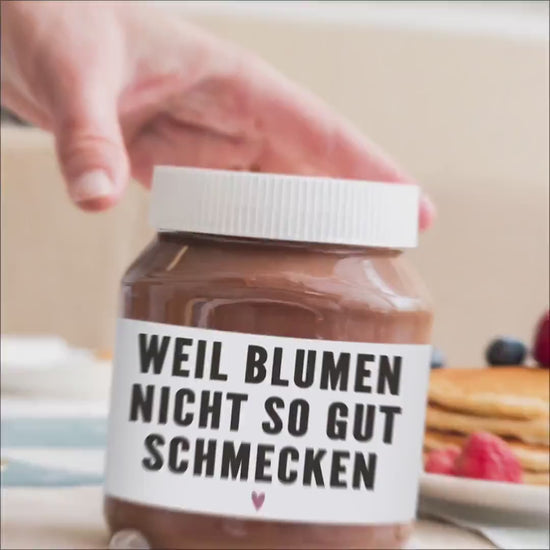 Schokoaufstrich Etiketten personalisiert Geburtstagsgeschenk Aufkleber für z.B. Glas Nutella Geschenk zum Geburtstag | 2 Stück