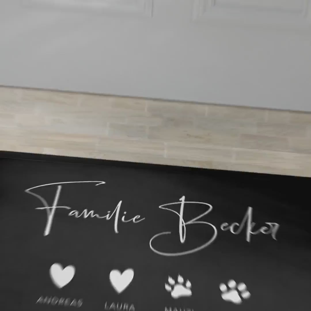 Fußmatte personalisiert Familie Einzugsgeschenk Wohnung Einweihungsgeschenk Geschenk zum Einzug ins Haus Schmutzfangmatte für Innen 60x40 cm