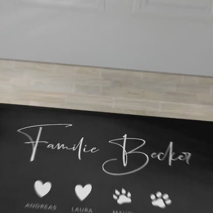 Fußmatte personalisiert Familie Einzugsgeschenk Wohnung Einweihungsgeschenk Geschenk zum Einzug ins Haus Schmutzfangmatte für Innen 60x40 cm