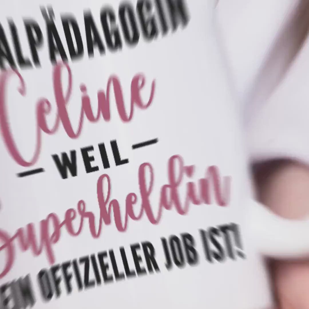 Tasse Sozialpädagogin Geschenk personalisiert mit Namen Abschiedsgeschenk Sozialarbeiterin Erzieherin Kollegin Beruf
