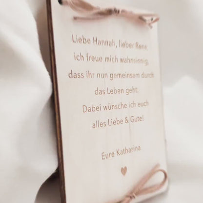 Hochzeitsgeschenk Geld Hochzeit personalisierte Geldgeschenk Verpackung Hochzeitsgeschenk für Brautpaar Geschenk Geschenkkarte aus Holz