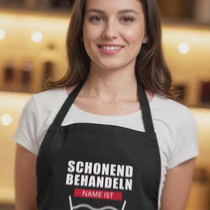 50. Geburtstag Geschenk Schürze personalisiert "Schonend behandeln" personalisiert lustiges Geburtstagsgeschenk Küchenschürze Grillschürze