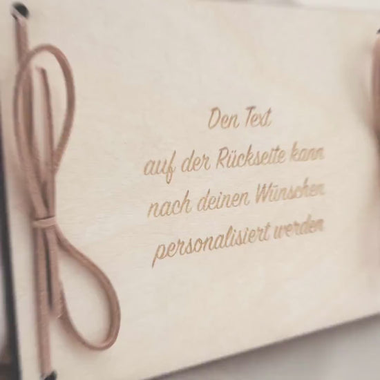 Geldgeschenk Kommunion Geschenk Junge Mädchen personalisierte Geld Verpackung Erstkommunion Geschenkkarte aus Holz 12x17 cm