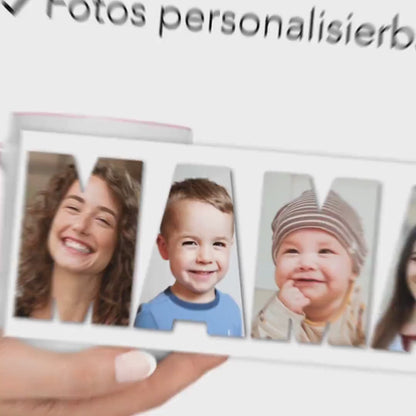 Mama Geschenk Tasse personalisierte Fototasse mit Fotos Fotogeschenk für Mutter Muttertagsgeschenk Kaffeetasse aus Keramik 330 ml