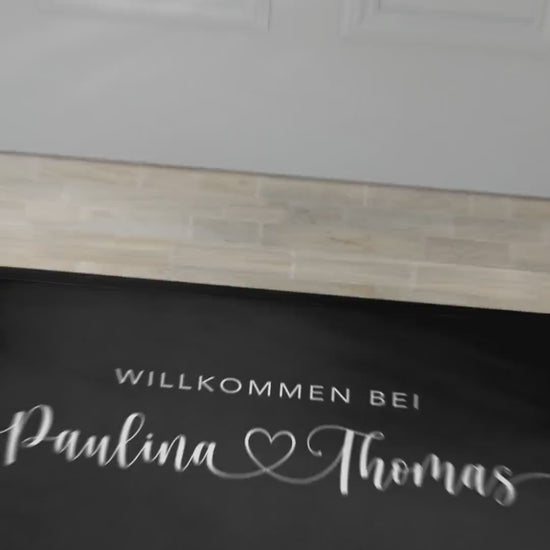 Personalisiert Fußmatte Einzugsgeschenk Wohnung Einweihungsgeschenk Geschenk zum Einzug ins Haus Schmutzfangmatte für Innen 60x40 cm