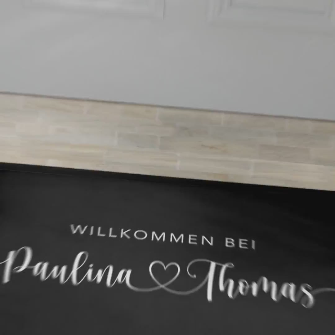Personalisiert Fußmatte Einzugsgeschenk Wohnung Einweihungsgeschenk Geschenk zum Einzug ins Haus Schmutzfangmatte für Innen 60x40 cm