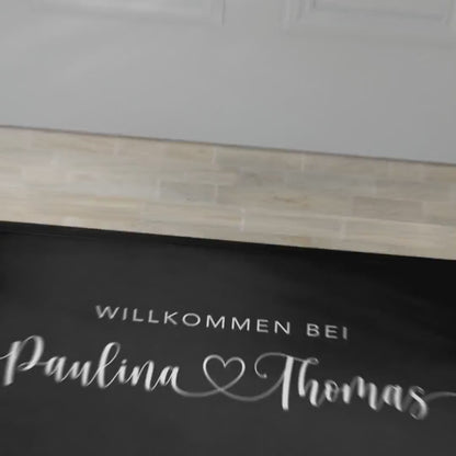 Personalisiert Fußmatte Einzugsgeschenk Wohnung Einweihungsgeschenk Geschenk zum Einzug ins Haus Schmutzfangmatte für Innen 60x40 cm