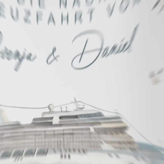 Kreuzfahrt Geschenk Spardose Schiff personalisiertes Geldgeschenk Schiffsreise Kreuzfahrt Reisekasse Kreuzfahrtschiff Urlaub Geschenk