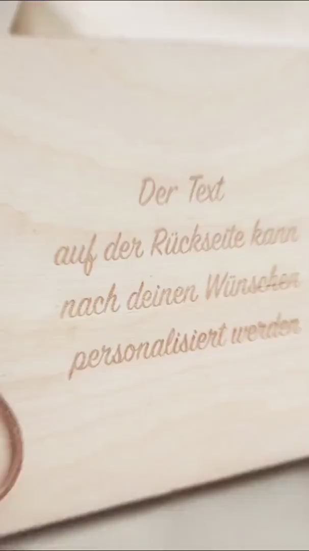 Konfirmation Geldgeschenk personalisierte Geld Verpackung Geschenk Konfirmationsgeschenk Fisch Geschenkkarte aus Holz 12x17 cm