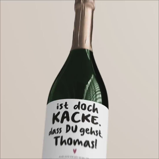 Abschiedsgeschenk Jobwechsel Kollegin Sektetiketten personalisiert Kollege Abschied Geschenk Sektflasche Flaschenetiketten 2 Stk. | 9x13 cm