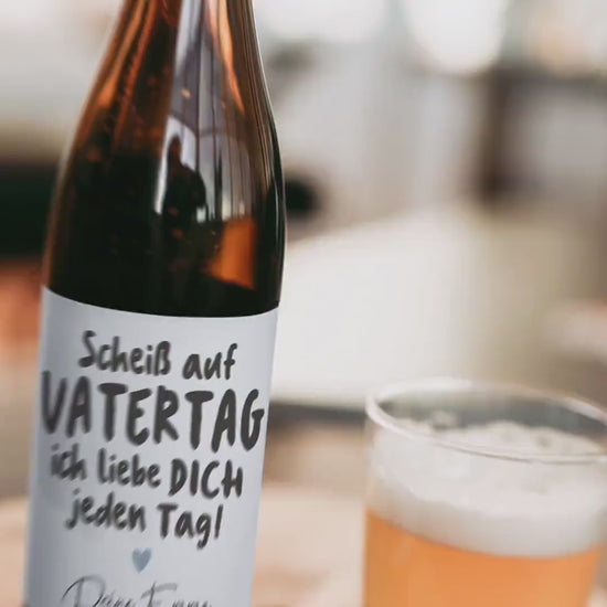 Vatertagsgeschenk Bieretiketten personalisiert Flaschenetikett Bier Vatertag Geschenk Papa Bierflaschen Etiketten 2 Stück | 9x9 cm