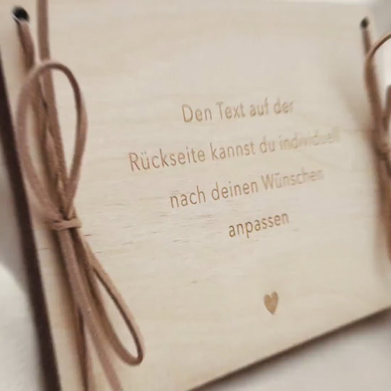 Geldgeschenk Fahrrad Geburtstag Wunscherfüller personalisierte Geldkarte Geld Verpackung Geburtstagskarte Geschenkkarte aus Holz 12x17 cm