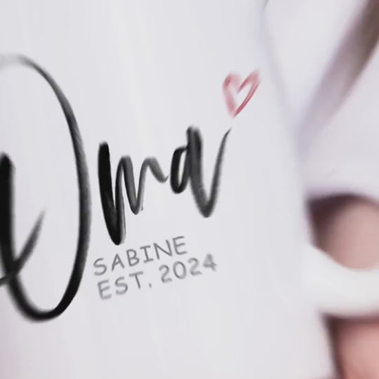 Schwangerschaft verkünden Oma Opa Tassen Paar personalisiert Werdende Großeltern Geschenk