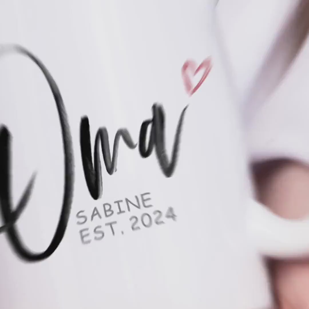 Schwangerschaft verkünden Oma Opa Tassen Paar personalisiert Werdende Großeltern Geschenk