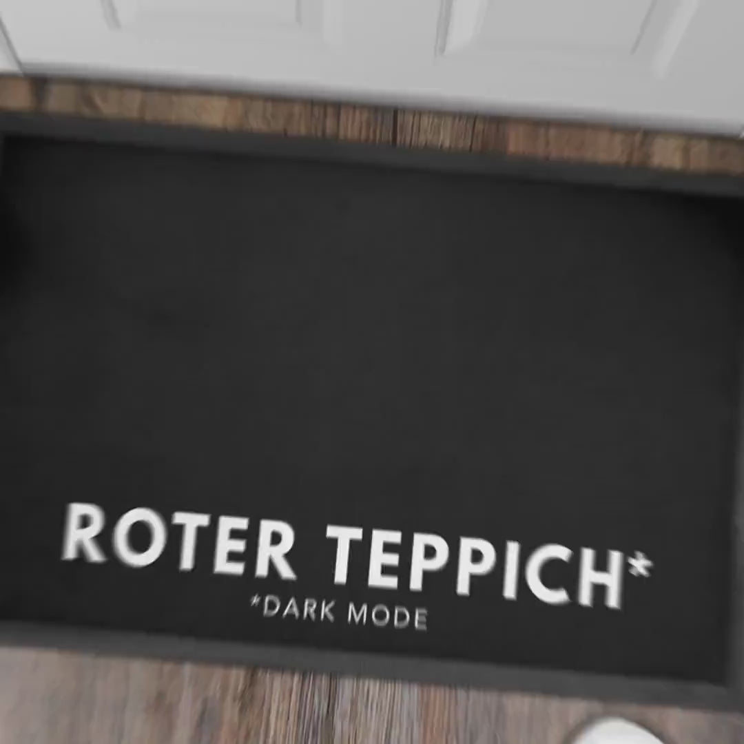 Roter Teppich Fußmatte Innen lustig Geschenk witzige Schmutzfangmatte Einweihungsgeschenk Wohnung Fußabtreter für Innen 60x40 cm