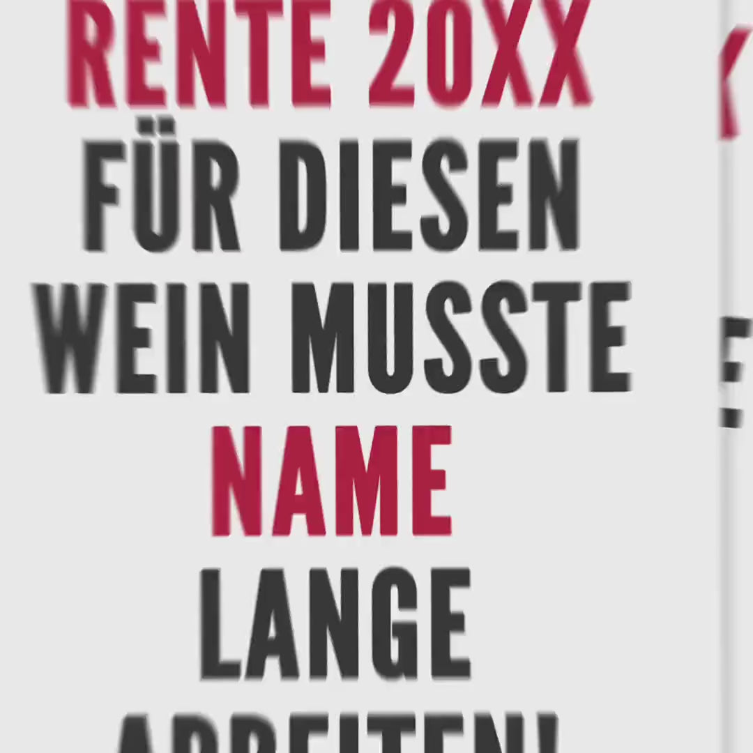 Rente Geschenk Mann Frau Weinetiketten personalisiert Flaschenetikett Bier Rentner Ruhestand selbstklebende Wein Etiketten 2 Stk. | 10x12 cm