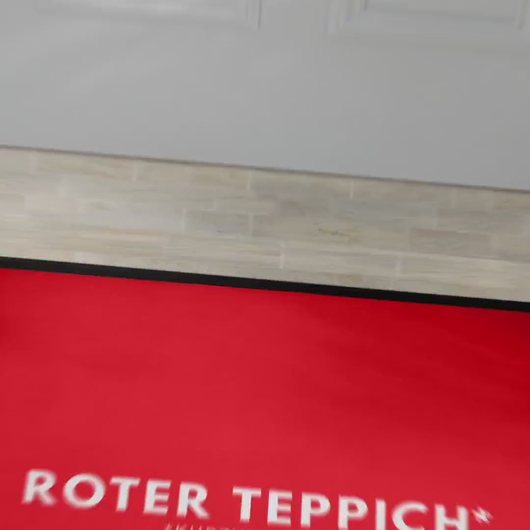 Roter Teppich Fußmatte Innen lustig Geschenk witzige Schmutzfangmatte Rot Einweihungsgeschenk Wohnung Fußabtreter für Innen 60x40 cm