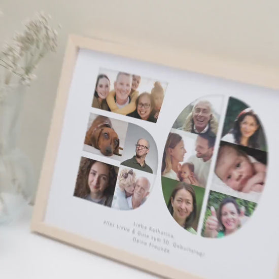 50. Geburtstag Frau Mann Geschenk Fotocollage 50 personalisiert mit Fotos Fotogeschenk Geburtstagsgeschenk