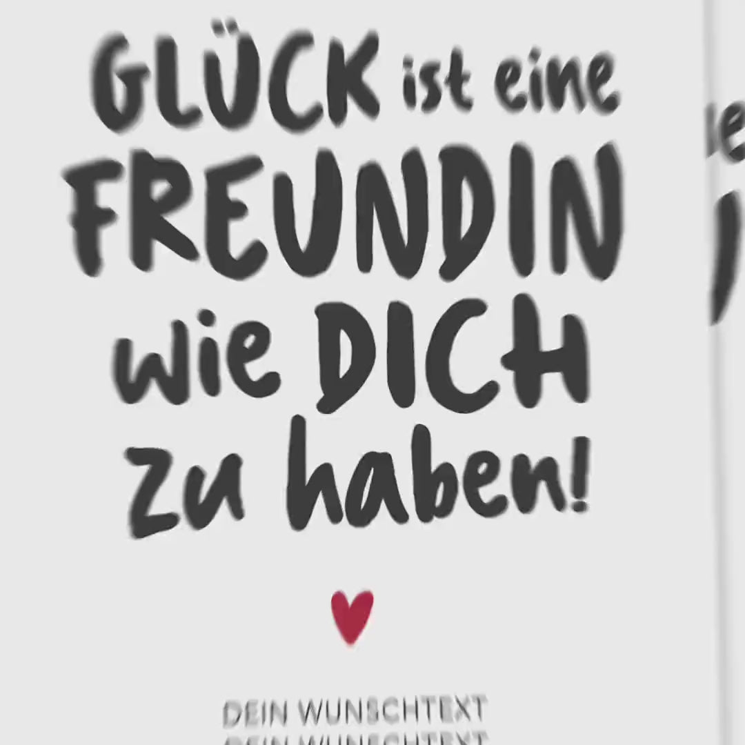 Glück ist eine Freundin wie dich zu haben Flaschenetiketten personalisiert Weinetikett Geburtstagsgeschenk Frau Etiketten 2 Stück | 10x12 cm