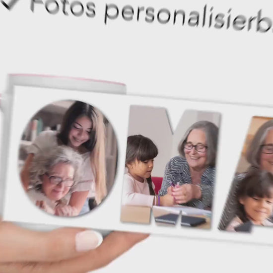 Oma Geschenk Tasse personalisierte Tasse mit Fotos Fototasse Fotogeschenk für Großmutter Geschenk Muttertag Kaffeetasse aus Keramik 330 ml