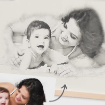 Foto im Stil einer Bleistiftzeichnung von Foto personalisiertes Bild Portrait im Look einer Bleistift Zeichnung Fotogeschenk