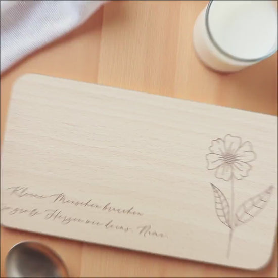 Frühstücksbrettchen personalisiert "Kleine Menschen brauchen so große Herzen wie deins" Abschiedsgeschenk Erzieherin Geschenk Dankeschön