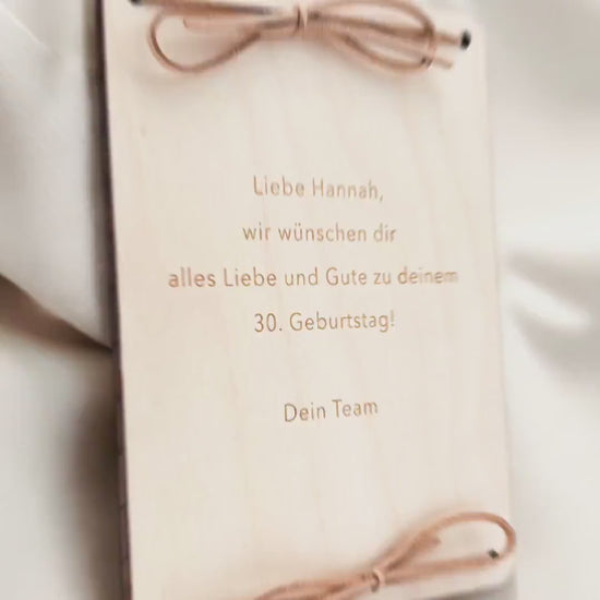 Der Lack ist ab Geldgeschenk Geburtstag personalisierte Geburtstagskarte Geldverpackung Geld Geburtstagsgeschenk Geschenkkarte Holz 12x17 cm
