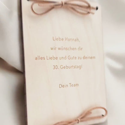 Der Lack ist ab Geldgeschenk Geburtstag personalisierte Geburtstagskarte Geldverpackung Geld Geburtstagsgeschenk Geschenkkarte Holz 12x17 cm