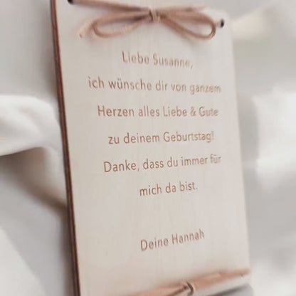 Schonend Behandeln 40. Geburtstag Geldgeschenk personalisiert Geldverpackung Verpackung Geld Geburtstagsgeschenk Geschenkkarte Holz 12x17 cm