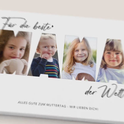 Geburtstagsgeschenk Mama Muttertagsgeschenk personalisierte Leinwand Fotocollage Mutter Fotoleinwand Geschenk zum Geburtstag 30x40 cm