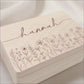 Erinnerungskiste Baby Mädchen Holzkiste personalisierte Erinnerungsbox Wildblumen Geschenk zur Geburt Geburtsgeschenk 30x20x13 cm